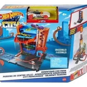 Pista Hot Wheels Estacionamiento City Garaje C/ Auto Mattel
