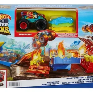 Hot Wheels Monster Trucks Pista Gasolinera