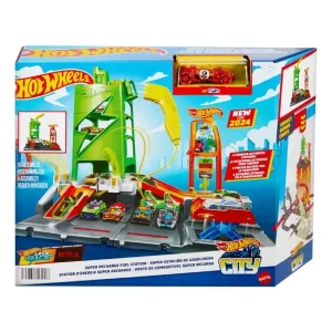 Hot Wheels City Super Estación De Gasolinera