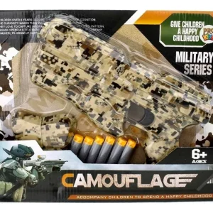 Pistola Grande + 6 Dardos Camouflage Miilitary