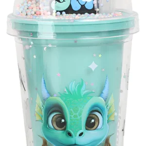 Vaso Acrilico 450ml Con Sorbete Chimola Personajes Color Dragon