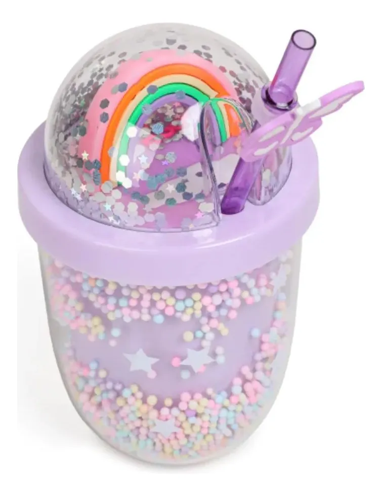 Vaso Acrílico Chimola Small De 350 ml Personajes Color Lila