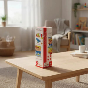 Jenga Magnific Torre de Animales de Madera para 2 a 4 Jugadores