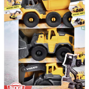 Dickie Toys Vehículos De Construcción Volvo Pack X 3