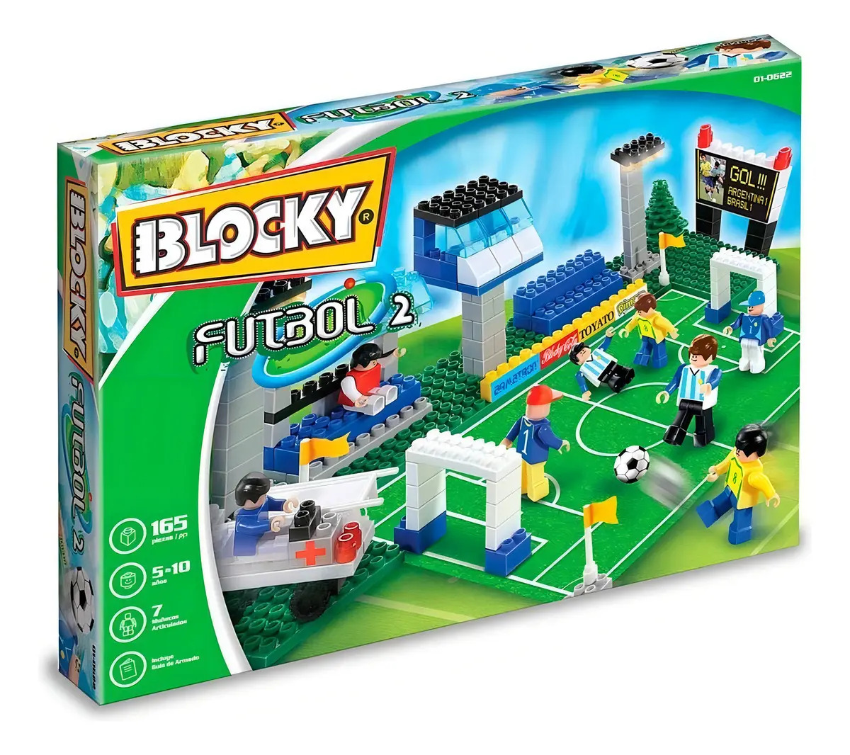 Blocky Futbol 2 Con 165 Piezas Y 6 Muñecos